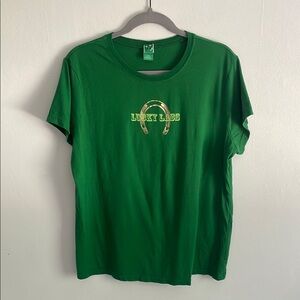 Lucky Lass Green T-Shirt XXL